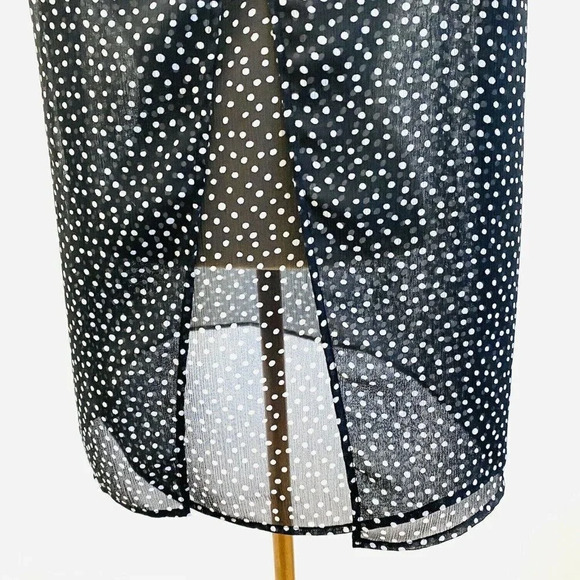 CASLON Women Sleeveless Pullover Polka-Dots Sheer Casual Shirt Top Size Medium - Picture 7 of 12